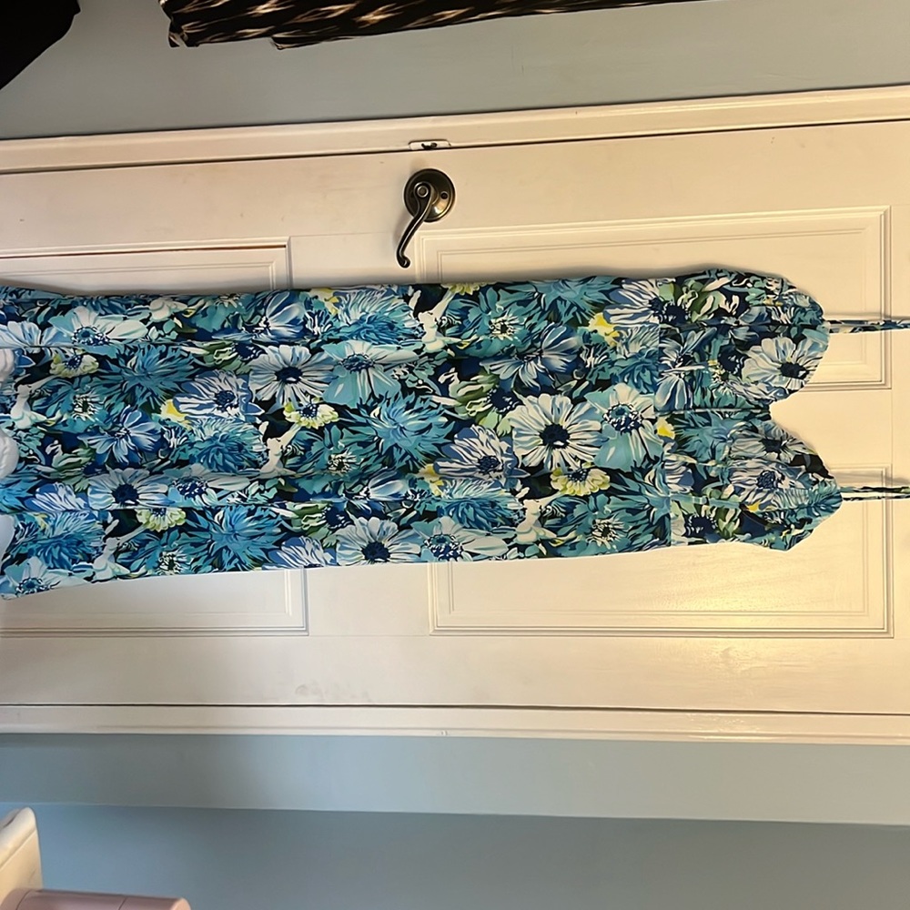 Multi color blue summer dress
